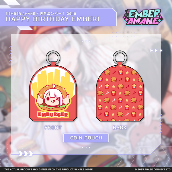 Ember Amane『天音エンバー』Birthday 2025 Celebration - Emburger Coin Pouch