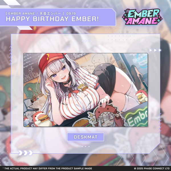 Ember Amane『天音エンバー』Birthday 2025 Celebration - Illustration Deskmat