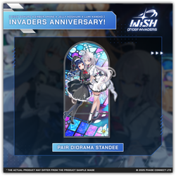 Invaders WISH Second Anniversary 2025 - Dizzy Dokuro & Ember Amane Character Pair Diorama Standee