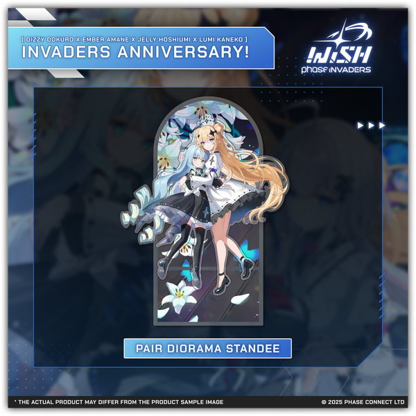 Invaders WISH Second Anniversary 2025 - Jelly Hoshiumi & Lumi Kaneko Character Pair Diorama Standee