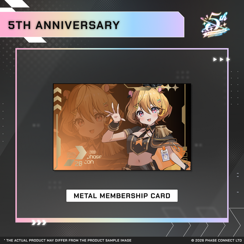 Phase Connect Fifth Anniversary - Euphoria Metal Membership Card