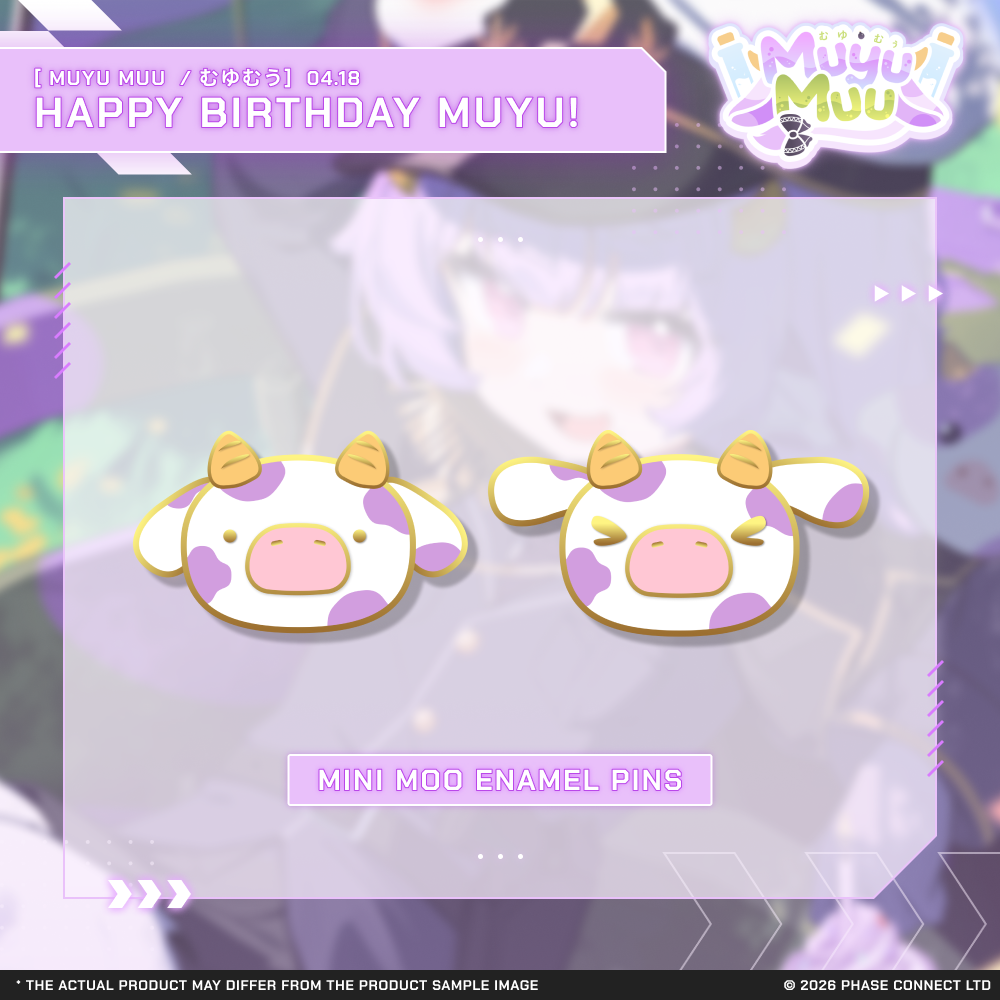muuuuページ Muyu Muu『むうむゆ』Birthday 2026 Celebration - Mini Moo Enamel