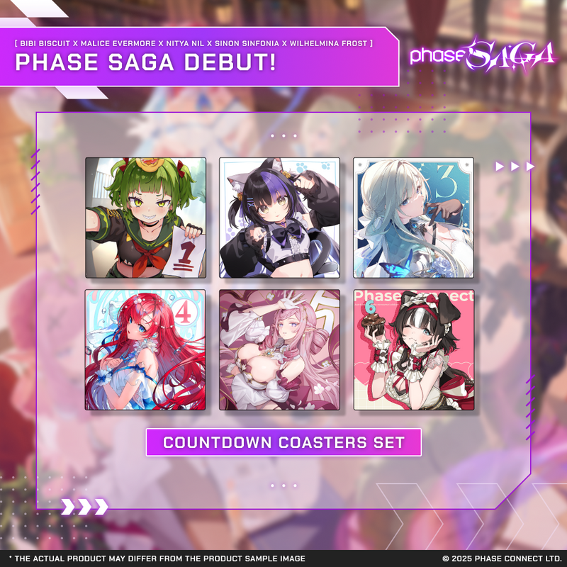Phase Saga: The Story Begins - Debut Celebration Countdown Coasters Set