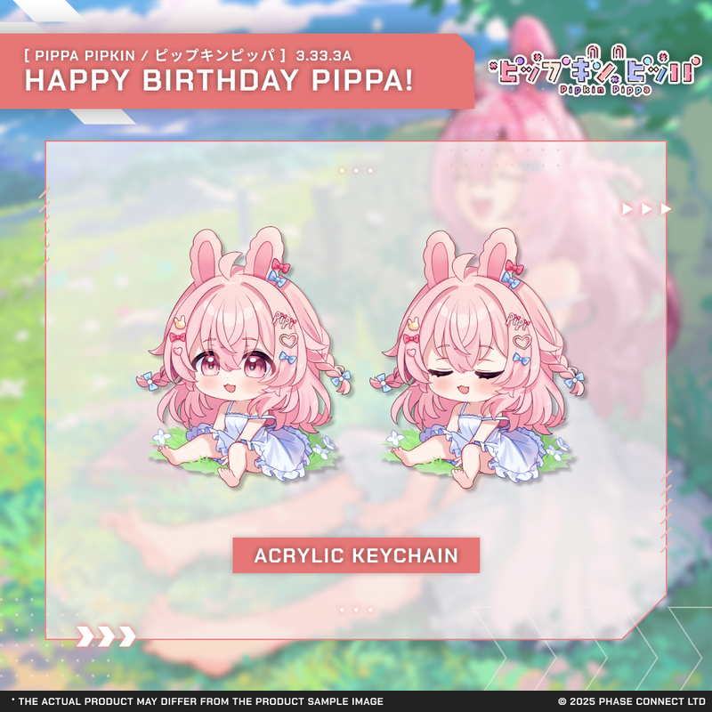 Pippa Pipkin『ピップキンピッパ』Birthday 2025 Double-Sided Keychain [Pre-Order]