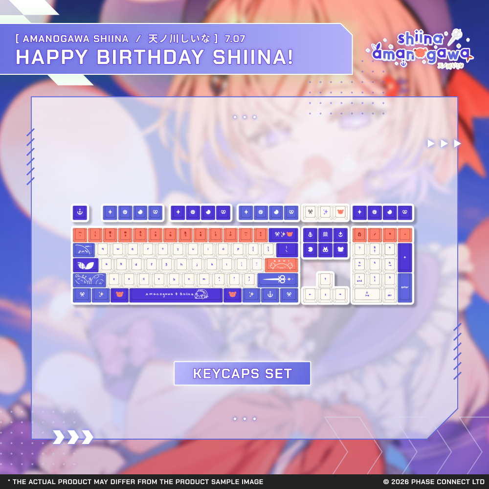 Happinessグッズになります。 Amanogawa Shiina『天ノ川しいな』Birthday 2026 Celebration - Keycap