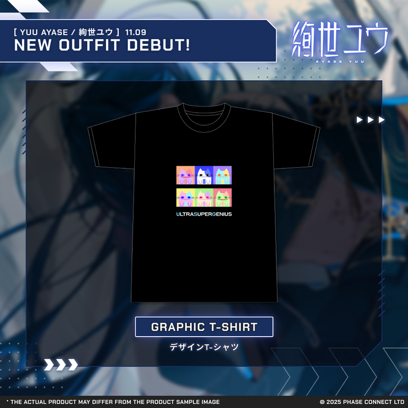 Yuu Ayase『絢世ユウ』New Outfit 2025 Celebration - Graphic T-Shirt / デザインT-シャツ